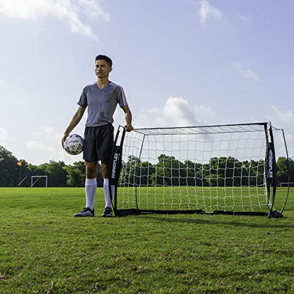Champion Sports Rhino Flex Portable Soccer Goal – Durable Pop-Up Soccer Net with Carry Bag, Ground Stakes, and Sturdy Frame, Easy Setup for Backyard Practice or Games - style: 3' x 5'