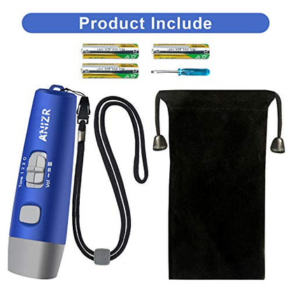 ANIZR Electronic Whistles with Lanyard,Adjustable 3 Tone & 3 High Volume Hand Emergency Whistle Basketball Referee Whistle for Coach,Teacher,Police,Outdoor Camping Boating Hiking(with Battery) - color: Blue with battery