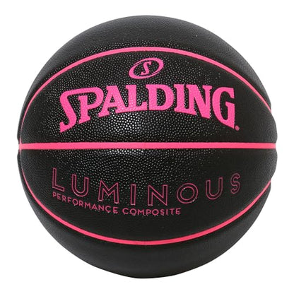 Spalding Basketball Basics No. 6 Synthetic Leather - style: Luminous Composite Black x Pink