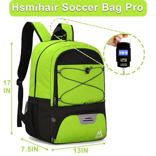 Hsmihair Soccer Bag-Soccer Backpack&Backpack for & Football Volleyball & Basketball,with Ball Compartment and Separate Cleat
