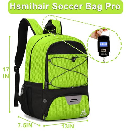 Hsmihair Soccer Bag-Soccer Backpack&Backpack for & Football Volleyball & Basketball,with Ball Compartment and Separate Cleat