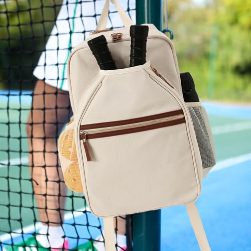 DYSHAYEN Pickleball Backpack, Pickleball Bags for Women, Pickle Ball Paddle Bag Fits 2 Paddles, Pickleball Gifts for Women