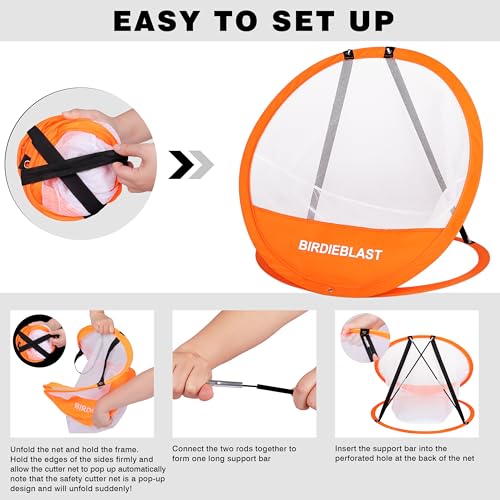 Professinoal Golf Chipping Net with Golf Hitting Mat,12 Practice Foam Balls and 2 Pixing Pins, for Indoor and Outdoor Target Chipping Training - style: 3*Chipping Net+Tri-Turf Hitting Mat