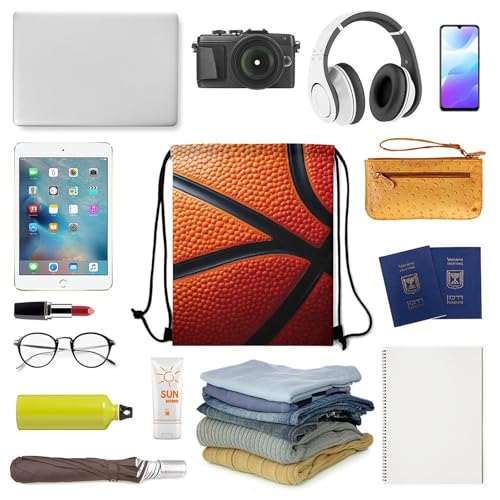 Large Capacity Beam Backpack Drawstring Sack for Basketball Sports Gear Travel Storage Men Women Unisex, Basketball Bags - color: Picture (1002)