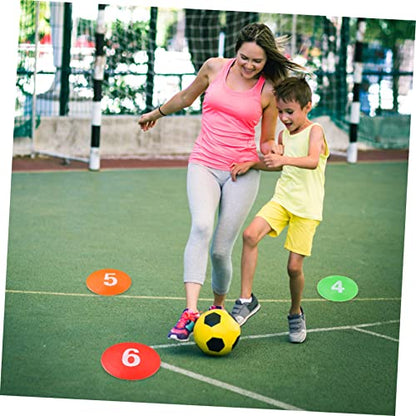 1set Football Training Markers Multi Dishes for Soccer Basketball and Sports Drills Carry Bag Includes Numbers Portable Bag