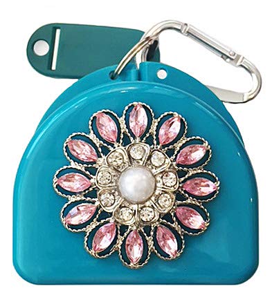 Decorated Mouthguard Case - Romance - Aqua - color: Aqua