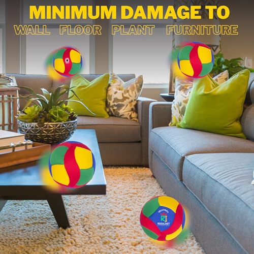 Indoor Volleyball – Super Soft, Pain-Free Play – Kids Indoor Volleyball Ball with Realistic Feel & Bounce – No-Sting Volleyball for Kids Indoor Practice