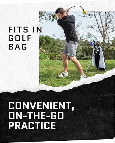 SKLZ Golf Swing Trainer and Warm Up Tool- Essential Golf Accessories for Golfers, Increase Swing Speed, Distance, Balance and Grip Strength - style: Gold Flex 48" Swing Trainer
