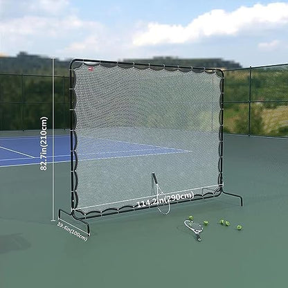 Tennis Rebounder Net 9.5 x 7Ft for Backyard Training | Tennis/Sports Ball/Pickleball Practice Wall | Outdoor Tennis Backboard Net for Court