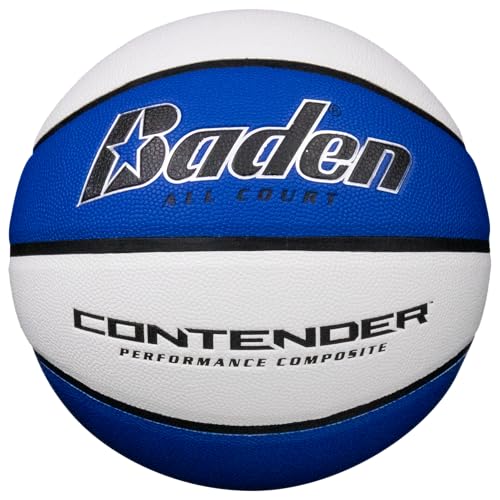 Baden Contender Indoor/Outdoor Composite Basketball - color: Blue/White, size: 28.5-Inch