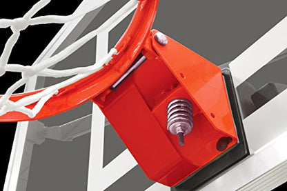 Silverback Height Adjustable In-Ground Basketball Hoop with Tempered Glass Backboard, Pro-Style Breakaway Rim & Backboard Pad