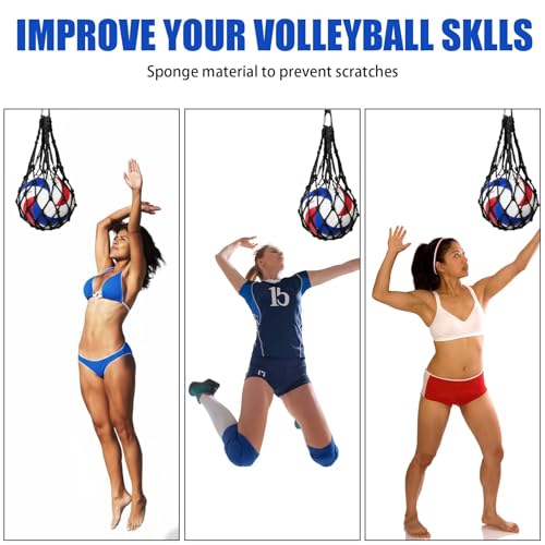 Volleyball Spike Trainer, Volleyball Training Aids, Volleyball Attack Trainer, Adjustable Volleyball Spiking Training System can Improve Your Serving, Jumping, arm Speed and Spiking Power
