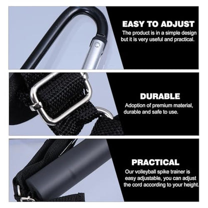 FAVOMOTO Adjustable Volleyball Spike Trainer Strap for Home Training Hitting Jumping and Arm Swing Technique Compatible with Basketball Poles Ceilings Playsets Practice Equipment for