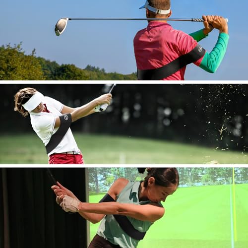 FINGER TEN Golf Swing Training Aid & Adjustable Correcting Swing Trainer 1 Pack, Portable Muscle Memory & Connection Swing Corrector for Right/Left Handed Men Women Golfer Beginners