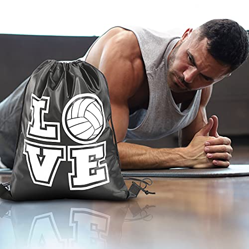 Shappy 12 Pcs 17 Inch Volleyball Style Drawstring Bag Sports Ball Backpack Drawstring Sack Cinch Bags for Team Gift Party Favors - style: Volleyball Style