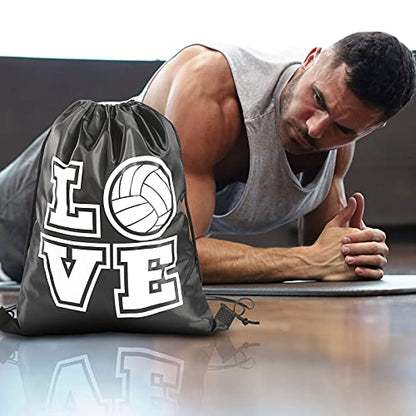 Shappy 12 Pcs 17 Inch Volleyball Style Drawstring Bag Sports Ball Backpack Drawstring Sack Cinch Bags for Team Gift Party Favors - style: Volleyball Style