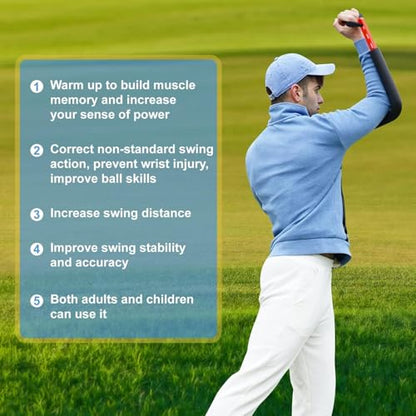 Golf Swing Motion Trainer,90-Degree Swing and A Full Swing Mode,Strong Durable and Lightweight,for Beginners and Professionals Golf Training Tools