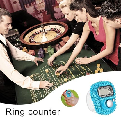 Electronic Finger Tally Counter Clicker Counter,Portable Digital Display Tally Counter,Convenient Resettable Mini Lap Counter for Golf Goods Counting Accessories,Track and Field Lap Counters - color: Blue