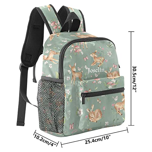 Woodland Forest Animals Deer Personalized School Backpack for Teen Kid-Boy/Girl Toddler Daypack Kindergarten Travel Bookbag - color: Option 5