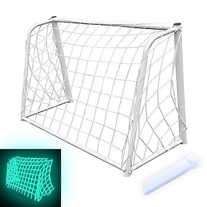 Glow in The Dark Soccer Net,Luminous Soccer Goal,Soccer Goals for Backyard,Soccer Net Replacement,12x6 and 6'x4 Soccer Goal Net Replacement,Post Not Included.