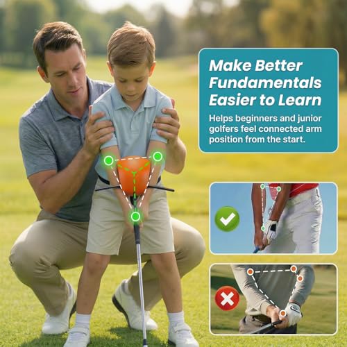 Connector Golf Swing Trainer for Posture Correction and Arm Alignment, Golf Training Aid for Proper Swing Mechanics, Golf Swing Ball Training, Golf Connector Ball Practice, All Skill Levels