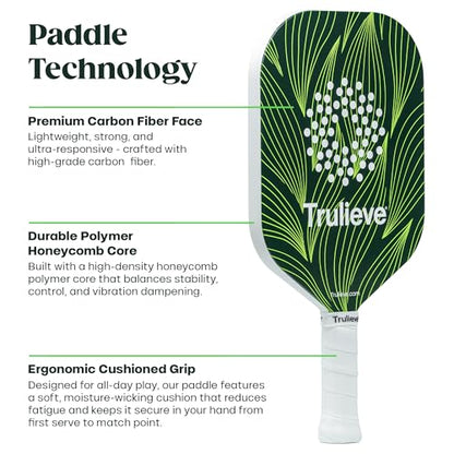 Paddle 20mm Carbon Fiber Pickleball Racket – Professional Grade, Graphite Spin Surface, Forged Carbon Handle | Lightweight Control Paddle for Adults, Men & Women – Designed in USA
