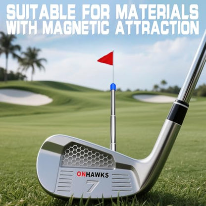 Golf Alignment Rods - Club Alignment Sticks with Telescopic Magnetic Corrector Trainer Aid Tools Help Visualize and Align Your Golf Shots Club,Swing Aim Practice Accessories Golf Gifts