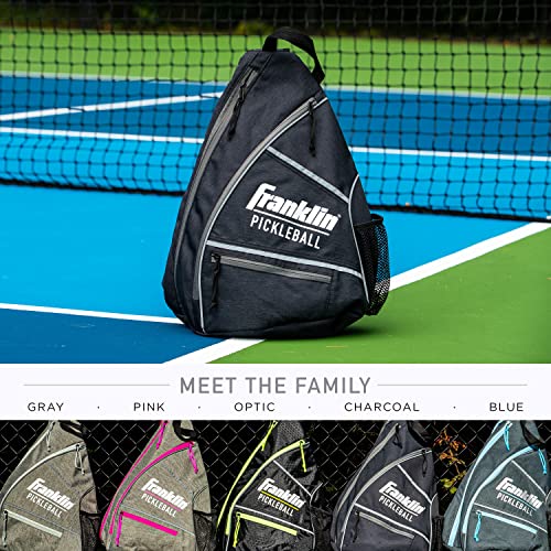 Franklin Sports Pickleball Bags - Sling Bag Backpack for Gear + Equipment - Men + Women - Holds Paddles, Balls + Accessories - color: Charcoal