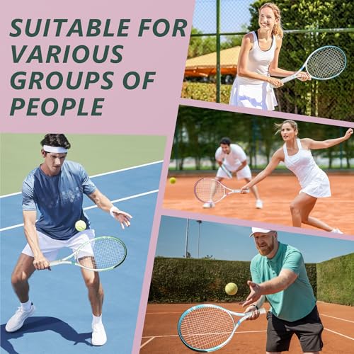 Tennis Racket 27 Inch, Pre-Strung Lightweight Adult Recreational Tennis Rackets, 4 1/4 in Grip