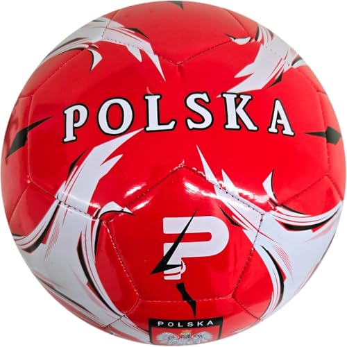 Elite Edition Soccer Ball - Training Soccer Ball – Durable TPU Outdoor Ball – Country Design (USA, Argentina, Brasil, Mexico, Portugal & More) - size: 2, style: POLAND