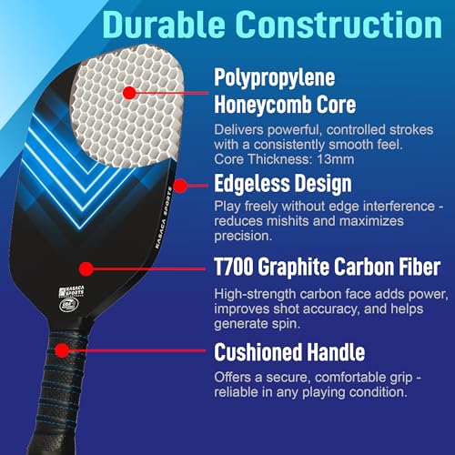 Pickleball Paddles, USAPA Carbon Fiber Pickleball Paddle with Pickle Ball Paddle Cover, Pickle Ball Raquette Pickle Ball Racket Edgeless Style