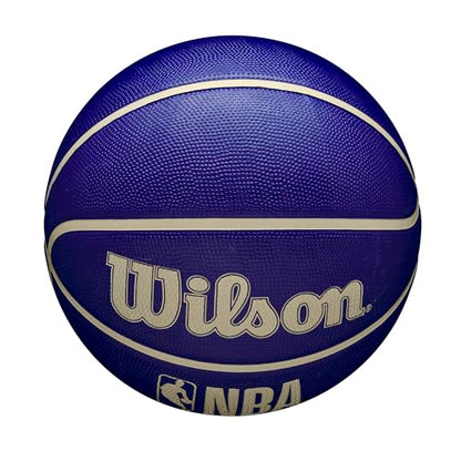 WILSON NBA DRV Outdoor Basketball - Indigo/Beige, Size 5-27.5" - color: Indigo/Beige, size: Size 5 - 27.5", style: DRV