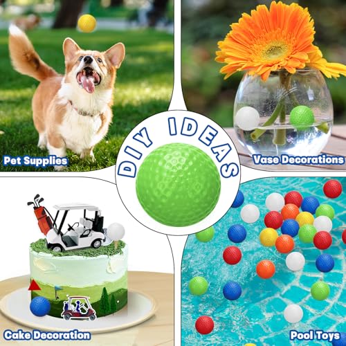 Coopay 60/120/240 Pack Practice Golf Balls, 42mm Plastic Golf Training Balls with a Drawstring Bag Hollow Sports Limited Flight for Swing Practice Driving Range Backyard Home - color: Multicolor, style: 60 Pack