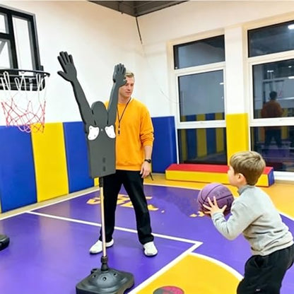 Basketball Defender Dummy, Adjustable Height Youth Dribbling Training Mannequin with Movable Arms, Water Weighted Base, Basketball Training Practice Equipment