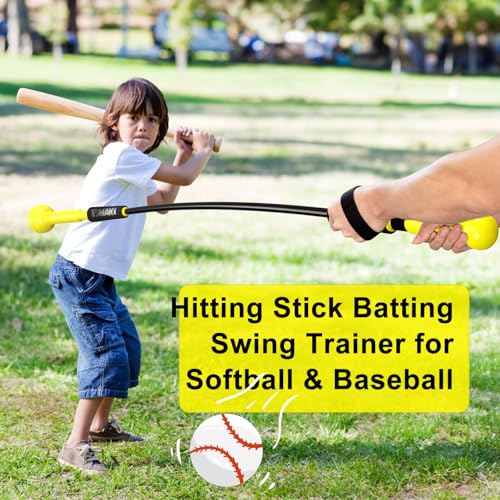 Hitting Stick Batting Swing Trainer, Batting Practice Equipment for Baseball and Softball, Ideal One-on-One Coaching Tool for Baseball 54'' - style: Softball & Baseball Swing Trainer