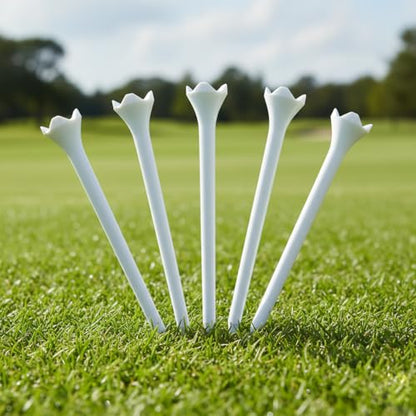 Hampton Distribution White Plastic Golf Tees, 30 or 100 Pack, Golf Tees 3 1/4 Inch