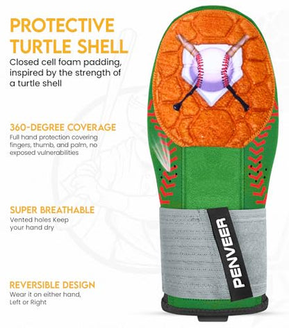 Baseball Sliding Mitt Youth & Adult, Sliding Glove for Baseball, Softball Sliding Guard, Left and Right Hands - color: Baseball Ground, size: Youth