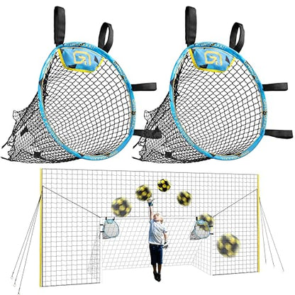 Open Goaaal 3-in-1 Soccer Training Rebounder - Soccer Goal for Volley, Passing, Training - Outdoor Sports, Backyard Games - size: Junior with Targets
