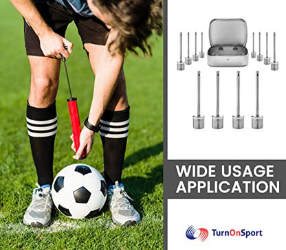 TurnOnSport Basketball Pump Needle - Ball Pump Inflation Needles Pack of 12 - Inflate Pump Needle for Balls - Pump Needle Adaptor Soccer Rugby Football Volleyball Ball - Inflatable Air Pump Needle