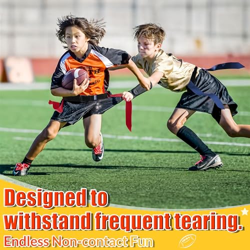 Flag Football Belts, Flag Football Set with Red and Blue Flags for 28 Player Team Trainning Bundle