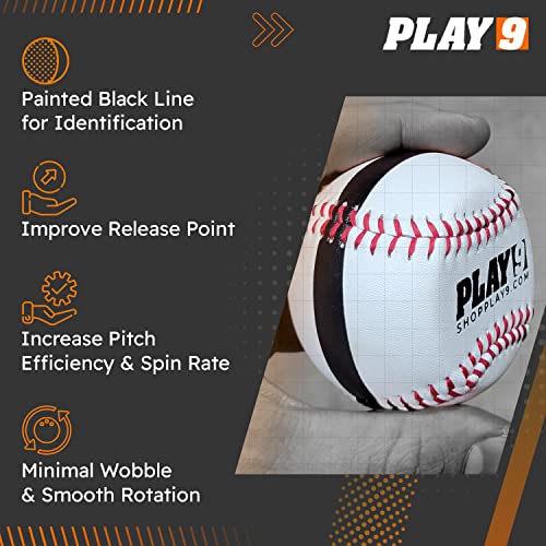 Spin Trainer - Training Baseballs for Pitchers - Genuine Leather for Game Like Feel - Baseball Training Aids - Made for All Skill Levels