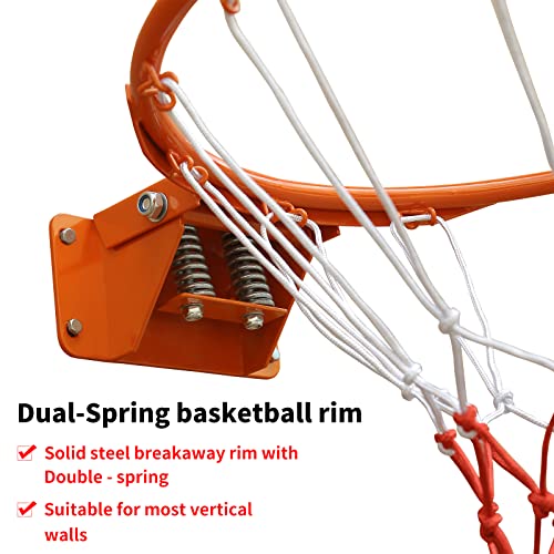 Basketball Double Spring Solid Rim, 18 "Indoor and Outdoor