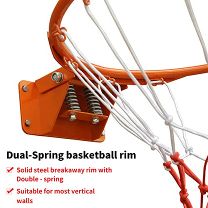Basketball Double Spring Solid Rim, 18 "Indoor and Outdoor