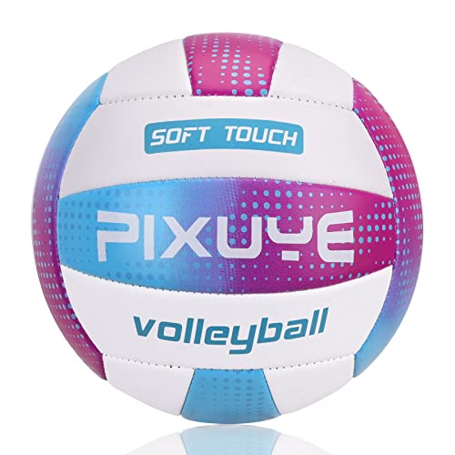 Volleyballs Official Size 5,Soft Outdoor Volleyball for Kids Youth Adults Indoor Park Beach Games Play(Gift for Beginners) - color: Blue Dots white
