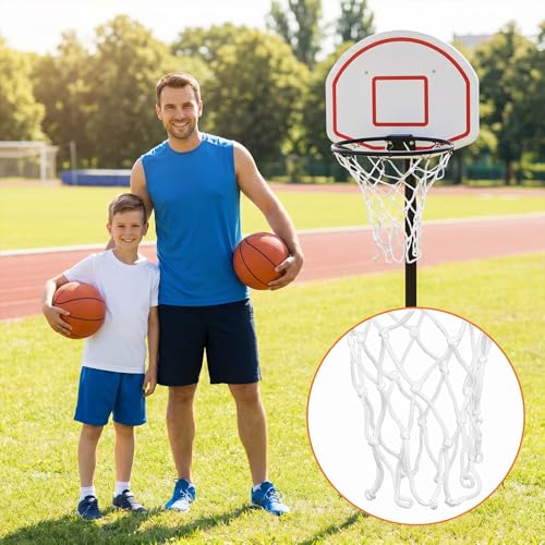 4 Pcs Small Replacement Net for Mini Basketball Hoop Mini Basketball Net Replacement Heavy-Duty Little Small Basketball-Nets 8"-10.25" Hoop for Doors and Walls(White)