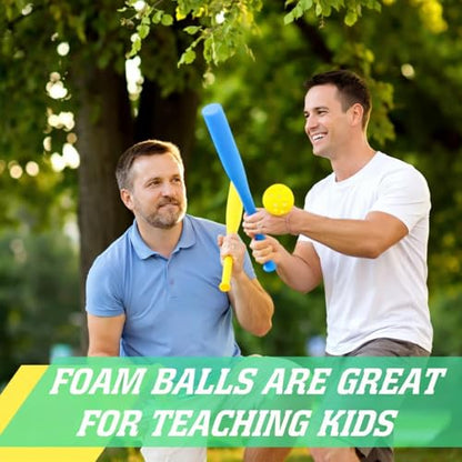 Deekin 24 Pcs Yellow Dimpled Baseball 9 Inch Pitching Machine Baseball Practice Foam Sport Game Ball for Indoor Outdoor Pitching Machine Practice, 2 Dozen