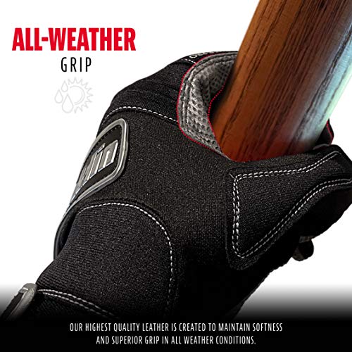 Franklin Sports MLB All Weather Pro Adult + Youth Batting Gloves - Cold Weather Gloves for Baseball + Softball