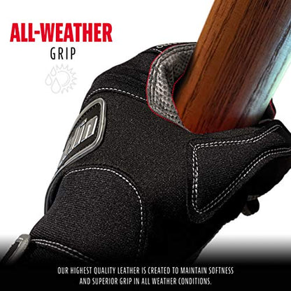 Franklin Sports MLB All Weather Pro Adult + Youth Batting Gloves - Cold Weather Gloves for Baseball + Softball