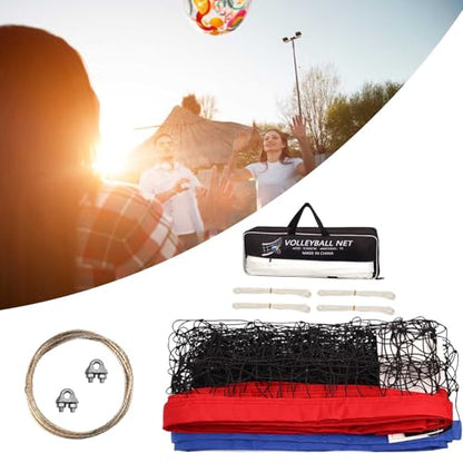 Beach Volleyball Net Outdoor - 31x3Ft Professional, Heavy Duty Portable, Adjustable Durable Design, Easy Setup System | Backyard Pool Beachs Court for Backyard Pool Beach Court