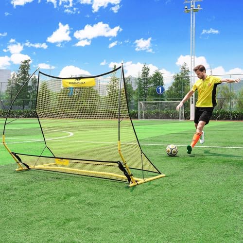 Upgraded Portable Soccer Trainer, 2 in 1 Soccer Rebounder Net